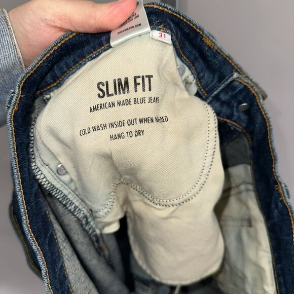 Buck Mason 12 Month Wash Slim Fit Stretch Jean size 31 x 31 Skinny Blue Mens - Picture 5 of 5